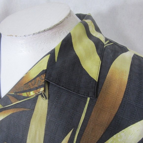 Tommy Bahama vintage Men Hawaiian camp shirt p2p 25" XL tropical silk aloha luau - Picture 8 of 9